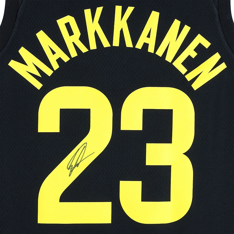Lauri Markkanen Utah Jazz Autographed Nike Black Statement Swingman Jersey