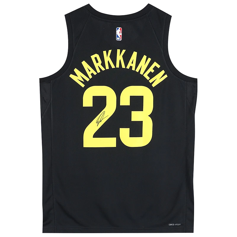 Lauri Markkanen Utah Jazz Autographed Nike Black Statement Swingman Jersey