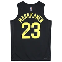 Lauri Markkanen Utah Jazz Autographed Nike Black Statement Swingman Jersey