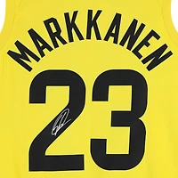 Lauri Markkanen Utah Jazz Autographed Nike Gold Icon Swingman Jersey