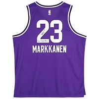 Lauri Markkanen Utah Jazz Autographed Nike Purple 2023-34 City Swingman Jersey with "The Finnisher" Inscription