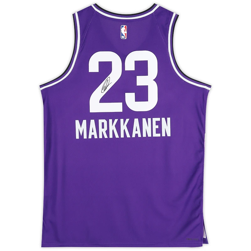 Lauri Markkanen Utah Jazz Autographed Nike Purple 2023-34 City Swingman Jersey