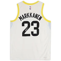Lauri Markkanen Utah Jazz Autographed Nike White Association Swingman Jersey