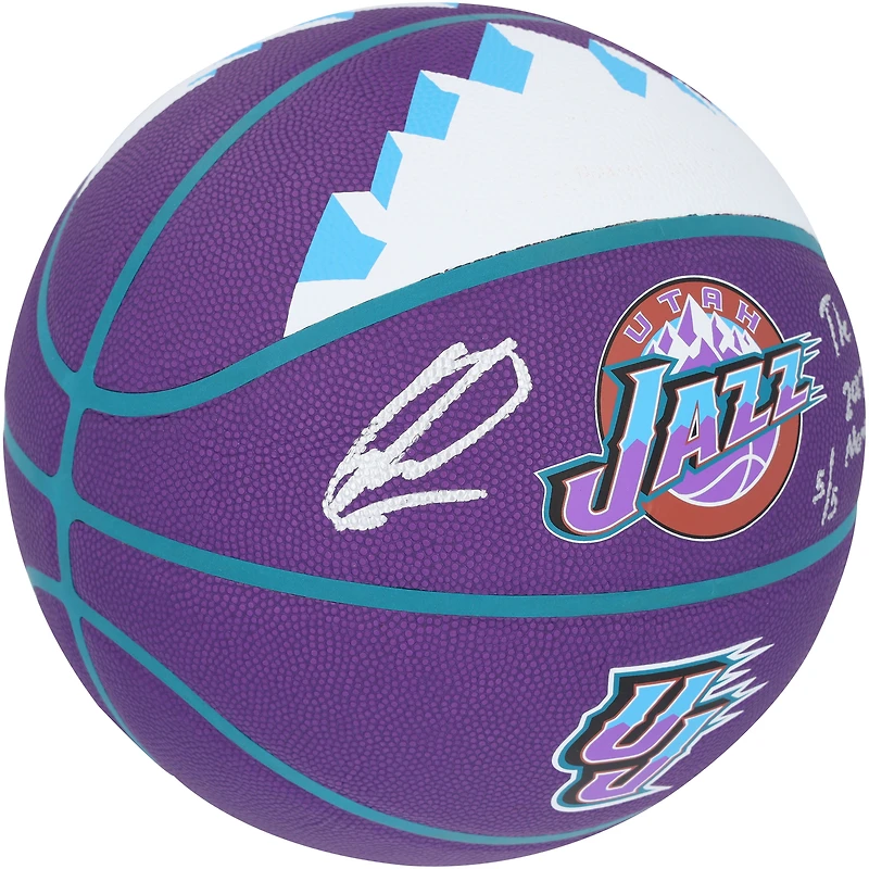 Lauri Markkanen Utah Jazz Autographed Wilson 2022-23 City Collector Basketball with Multiple Inscriptions - Limited Edition #5/5