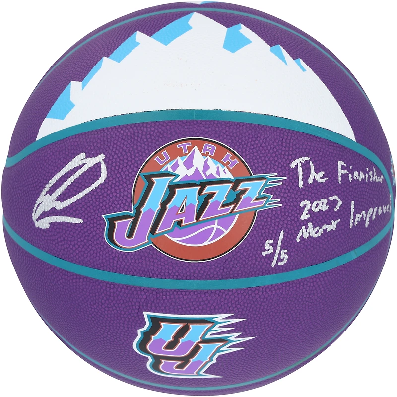 Lauri Markkanen Utah Jazz Autographed Wilson 2022-23 City Collector Basketball with Multiple Inscriptions - Limited Edition #5/5