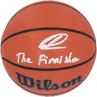 Ballon de basket-ball d'intérieur/extérieur Wilson Authentic Series autographié par Lauri Markkanen du Utah Jazz avec l'inscription « The Finnisher »