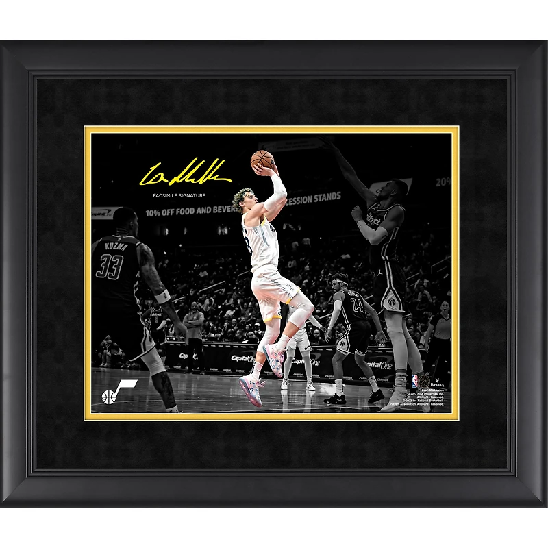 Lauri Markkanen Utah Jazz Facsimile Signature Framed 11" x 14" Spotlight Photograph
