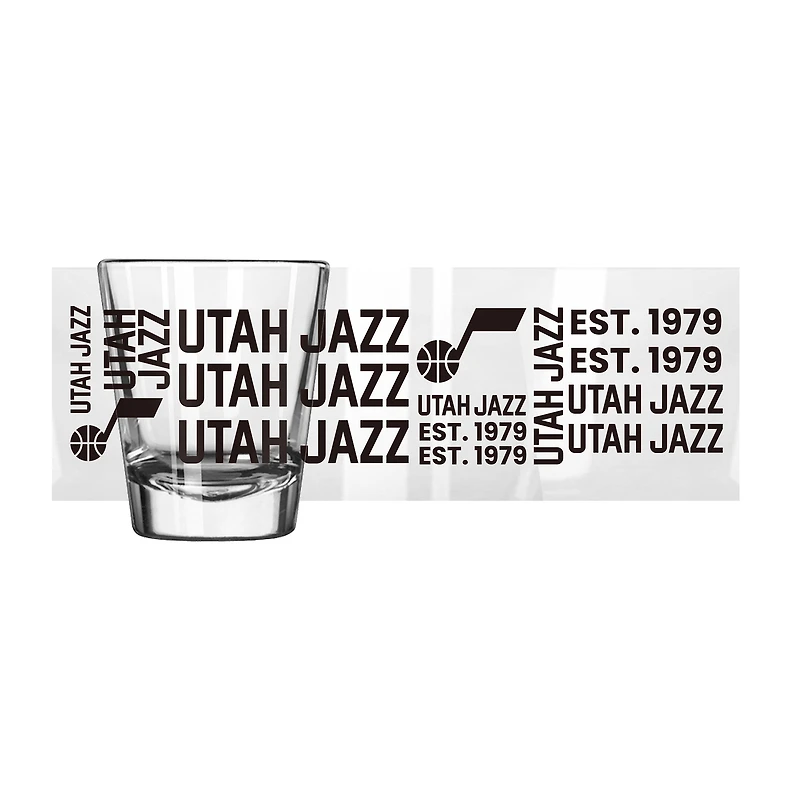 Ensemble de 4 verres à shot Logo Brands Utah Jazz de 6 cl
