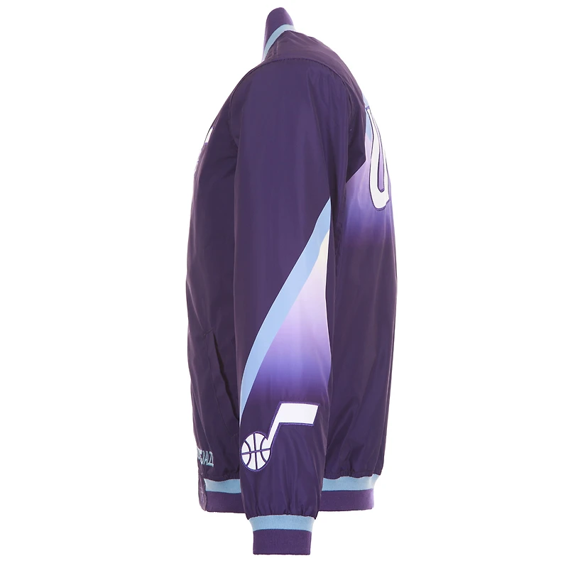 Men's JH Design Purple Utah Jazz 2024/25 City Edition Full-Zip Nylon Bomber Jacket