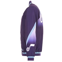 Men's JH Design  Purple Utah Jazz 2024/25 City Edition Full-Zip Nylon Bomber Jacket