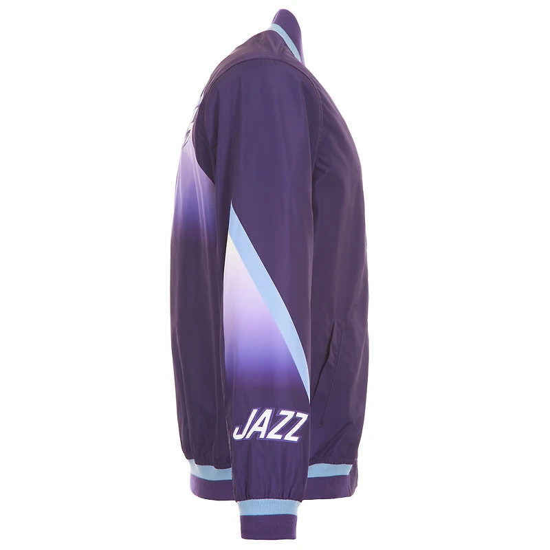 Blouson aviateur en nylon entièrement zippé violet JH Design Utah Jazz 2024/25 City Edition pour homme