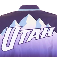 Blouson aviateur en nylon entièrement zippé violet JH Design Utah Jazz 2024/25 City Edition pour homme