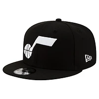 Casquette Snapback 9FIFTY noire New Era pour homme des Utah Jazz