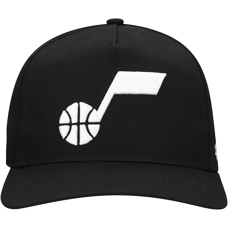 Men's '47 Black Utah Jazz Core Logo Hitch Adjustable Hat