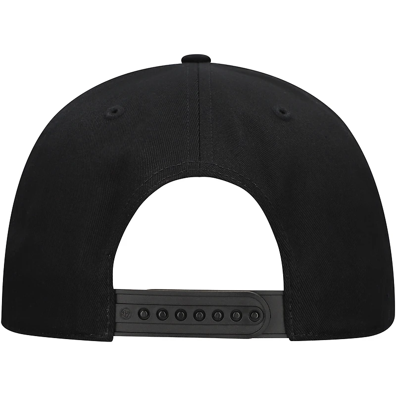 Men's '47 Black Utah Jazz Core Logo Hitch Adjustable Hat