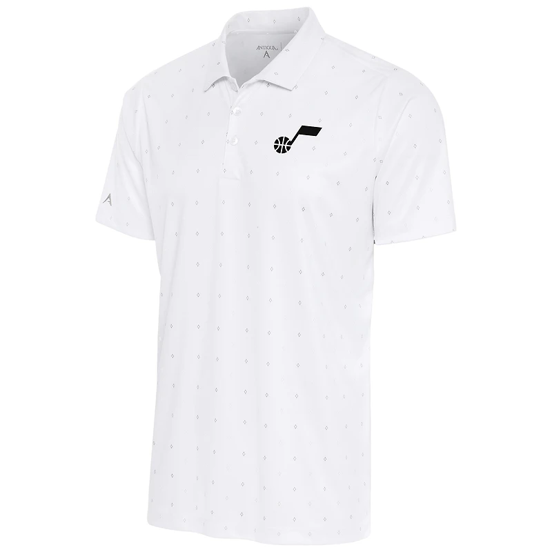 Polo Antigua blanc/gris pour homme, Utah Jazz, 19e trou
