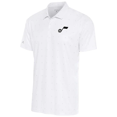 Polo Antigua blanc/gris pour homme, Utah Jazz, 19e trou