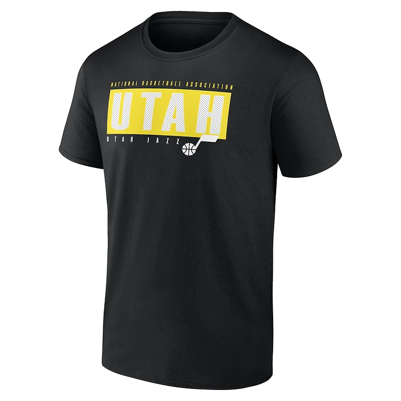 Men's Black Utah Jazz Blocked Out T-Shirt