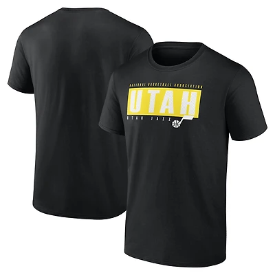 Men's Black Utah Jazz Blocked Out T-Shirt