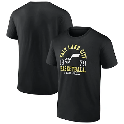 T-shirt noir pour homme Utah Jazz The Extras