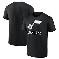 T-shirt noir pour homme avec logo Utah Jazz