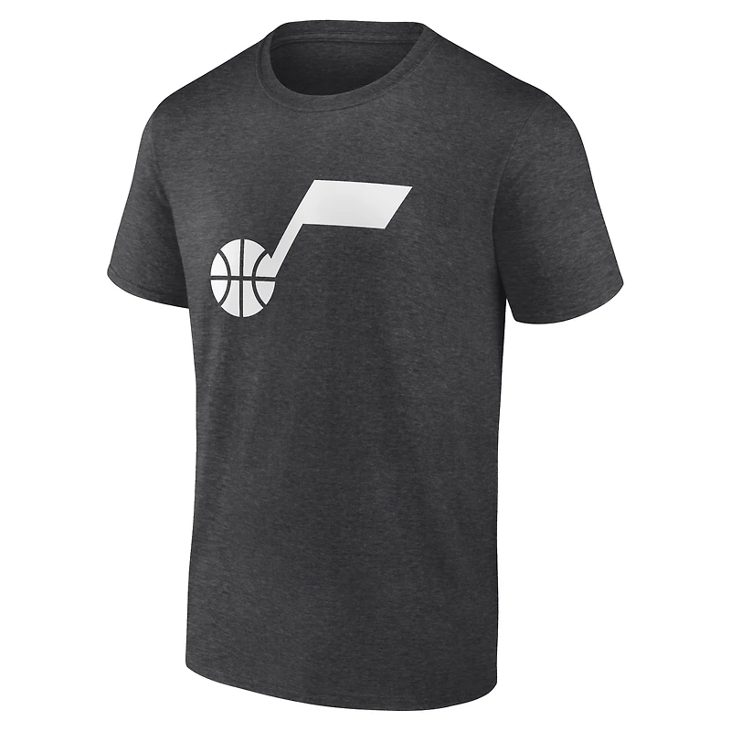 Men's  Charcoal Utah Jazz Primary Logo T-Shirt