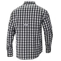 Men's Columbia Black Utah Jazz Super Tamiami Omni-Shade Long Sleeve Button-Down Shirt