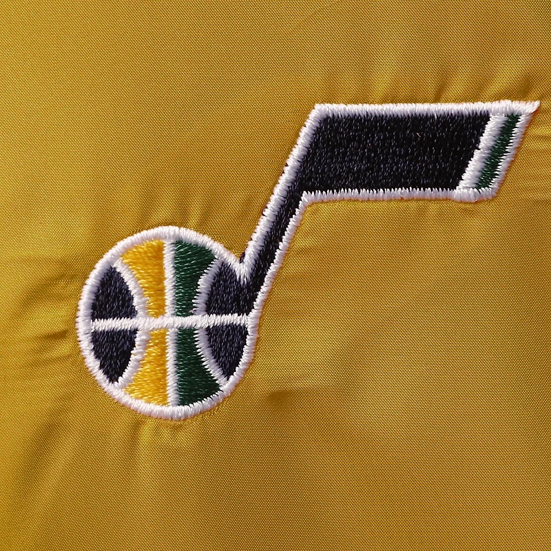 Veste coupe-vent à glissière pleine longueur Columbia Utah Jazz Flash Forward pour homme, bleu marine/doré