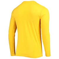 Concepts Sport - Ensemble de nuit avec t-shirt à manches longues et pantalon Utah Jazz bleu marine/doré pour homme