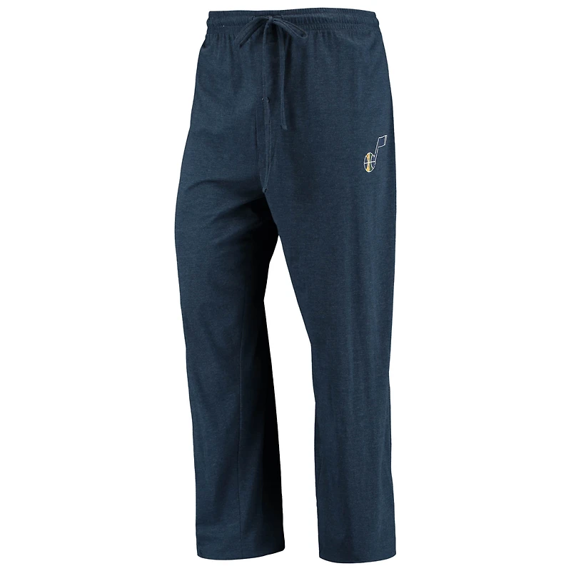 Ensemble de nuit pour homme Concepts Sport bleu marine/doré avec haut à manches longues et pantalon Utah Jazz