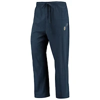 Ensemble de nuit pour homme Concepts Sport bleu marine/doré avec haut à manches longues et pantalon Utah Jazz