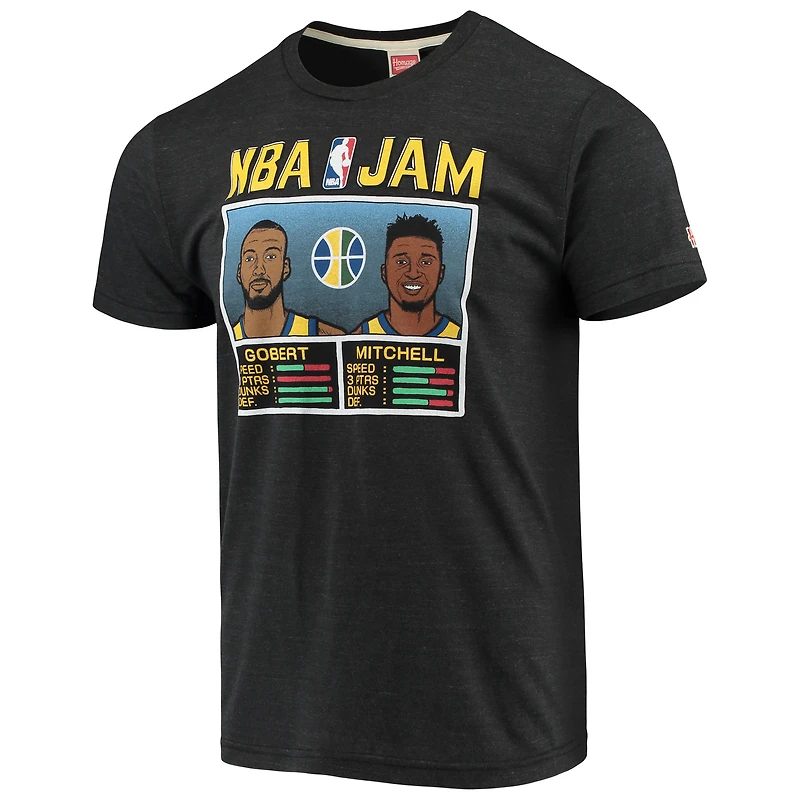 Men's Donovan Mitchell & Rudy Gobert Charcoal Utah Jazz NBA Jam T-Shirt