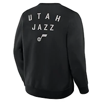 Sweat-shirt à capuche premium Fanatics noir Utah Jazz Crossover Collection Defensive Rotation Drill pour homme