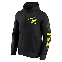 Men's Fanatics Black Utah Jazz Game Time Crossover Pullover Hoodie