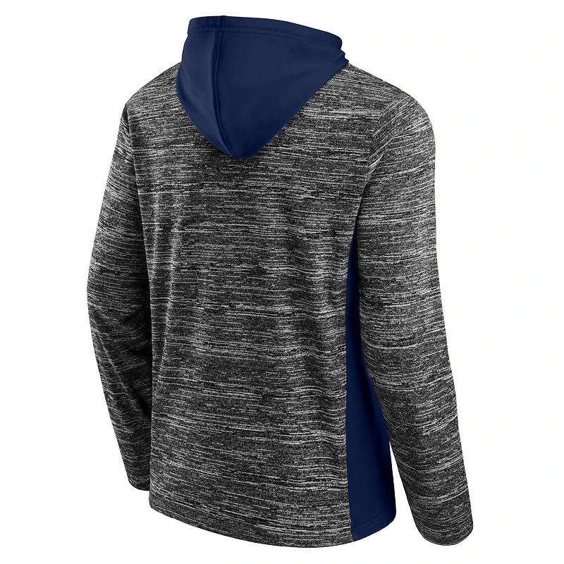 Men's Fanatics Charcoal Utah Jazz Instant Replay Colorblock - Pullover Hoodie
