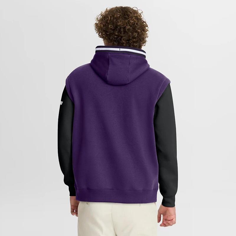 Sweat à capuche Fanatics violet/noir pour homme Utah Jazz Half Court Shot Clock Fastbreak