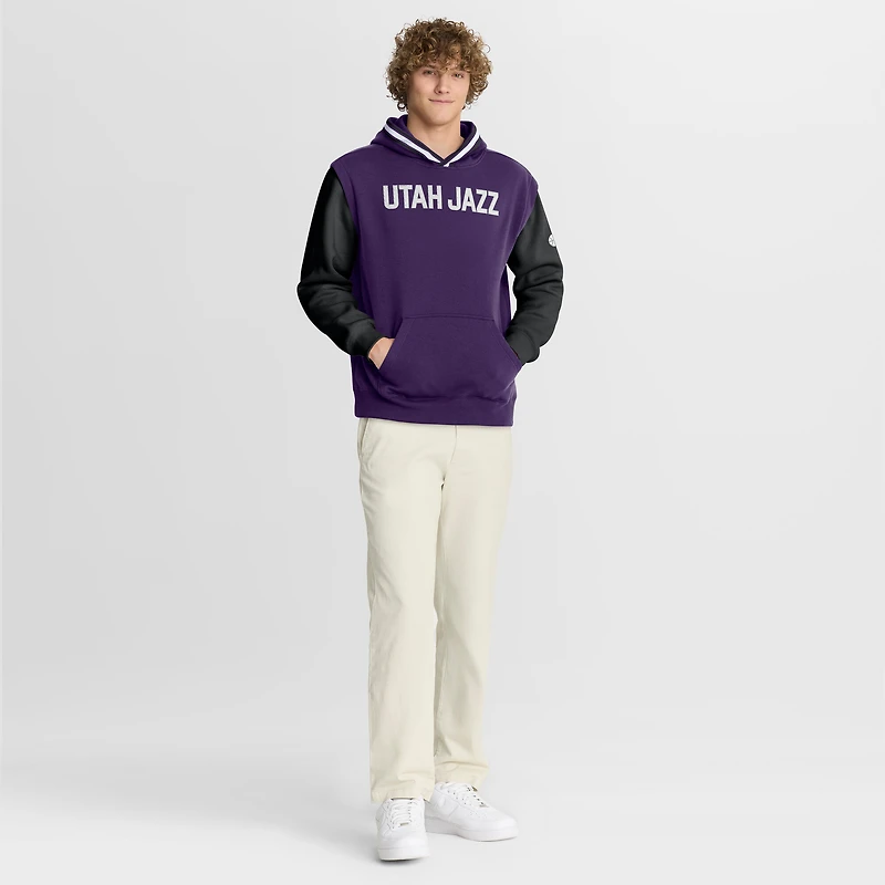 Sweat à capuche Fanatics violet/noir pour homme Utah Jazz Half Court Shot Clock Fastbreak