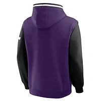 Men's Fanatics  Purple/Black Utah Jazz Half Court Shot Clock Fastbreak Hoodie