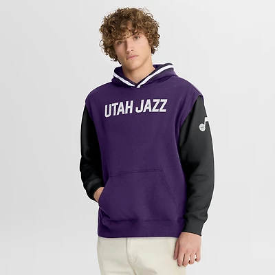 Sweat à capuche Fanatics violet/noir pour homme Utah Jazz Half Court Shot Clock Fastbreak