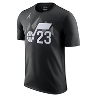 Men's Jordan Brand Lauri Markkanen Black Utah Jazz Statement Edition Name & Number T-Shirt