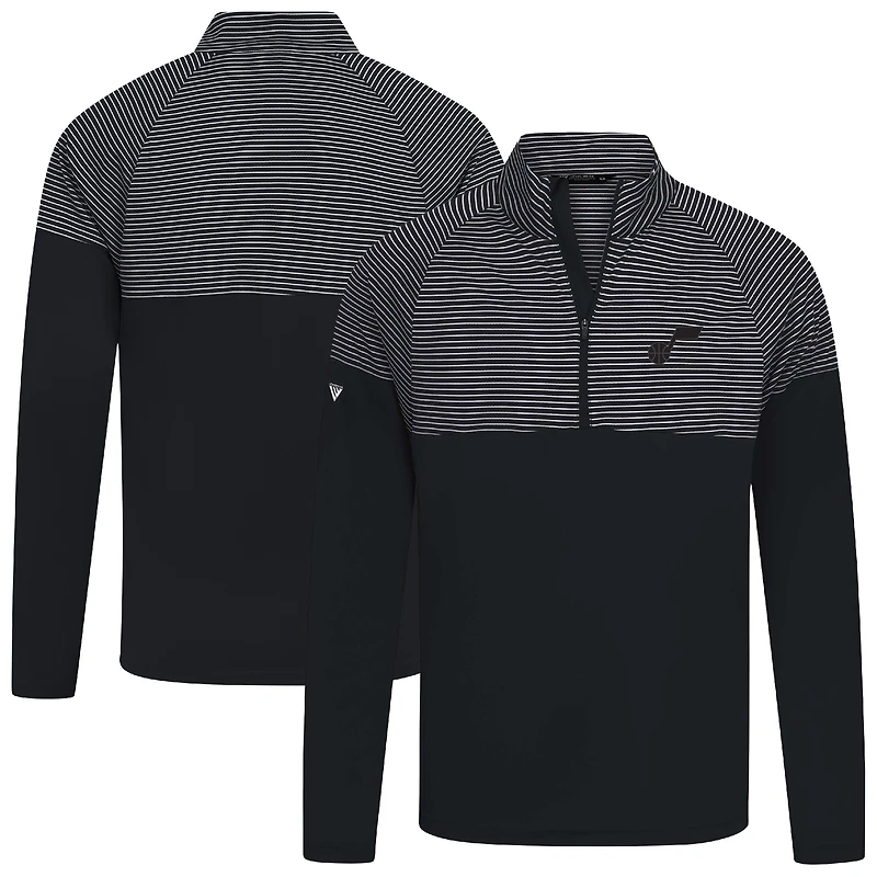 Haut à glissière quart de tour noir rayures classiques des Utah Jazz pour homme Levelwear