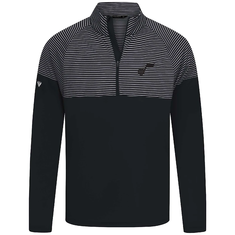 Haut à glissière quart de tour noir rayures classiques des Utah Jazz pour homme Levelwear