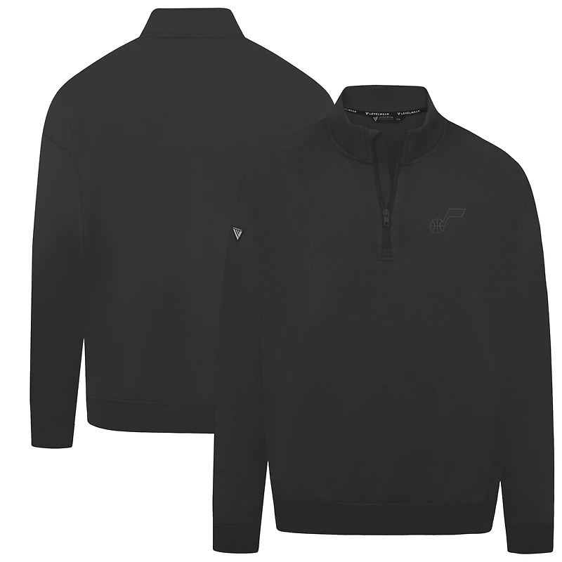 Men's Levelwear Black Utah Jazz Murray Quarter-Zip Pullover