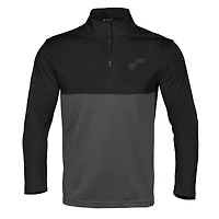 Haut noir à fermeture éclair quart de tour Utah Jazz Pursue pour homme Levelwear