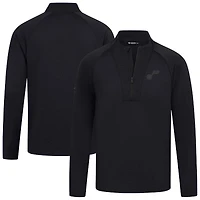 Haut de volley noir Levelwear pour homme, zippé en quart tour, Utah Jazz