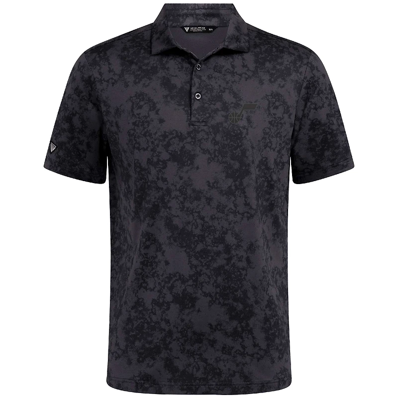 Polo noir Whisper des Utah Jazz pour homme de Levelwear