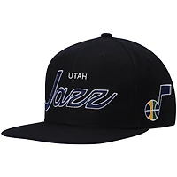 Casquette snapback Mitchell & Ness Hardwood Classics Script 2.0 noire pour homme