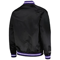 Men's Mitchell & Ness Utah Jazz Hardwood Classics Throwback Wordmark Raglan Full-Snap Jacket