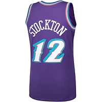 Maillot Swingman Mitchell & Ness John Stockton violet Utah Jazz Hardwood Classics pour hommes