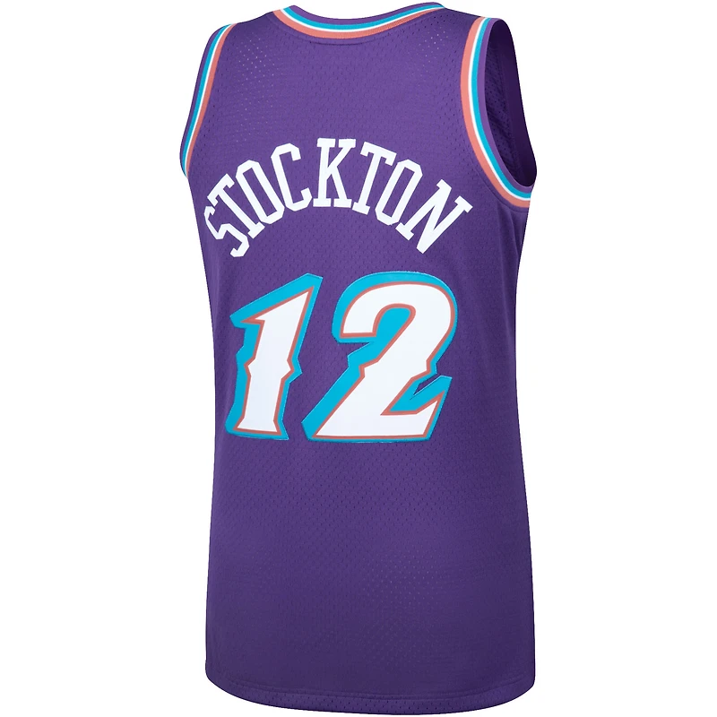 Men's Mitchell & Ness John Stockton Purple Utah Jazz Hardwood Classics Swingman Jersey
